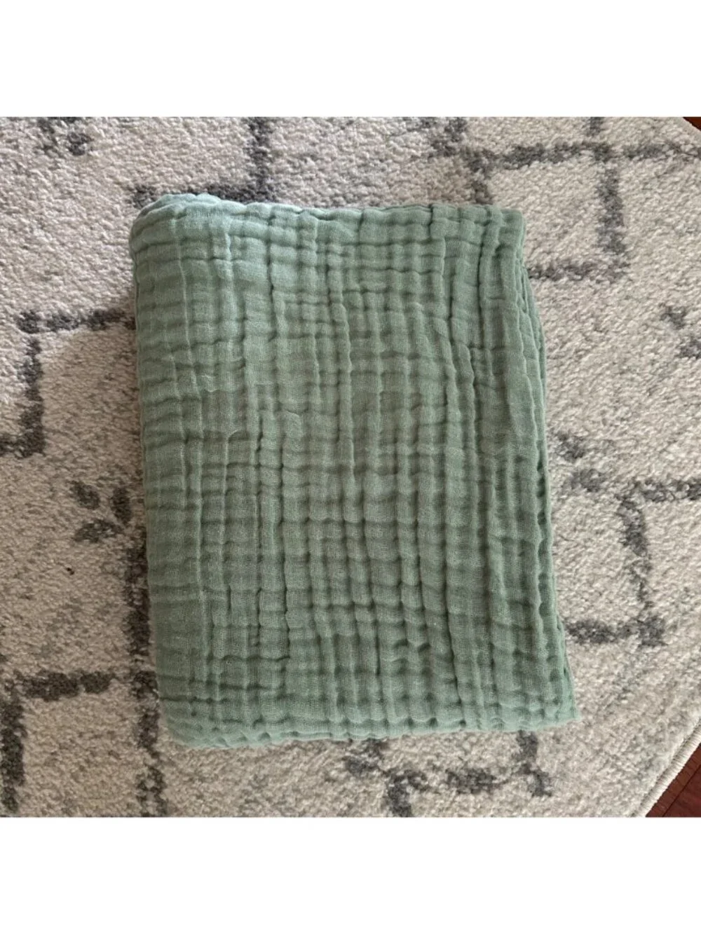 The Fleece Company Green Muslin Cotton Blanket 53